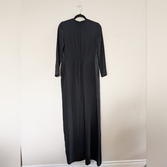 Jill Jill Stuart Long Sleeve High Slit Black Formal Evening Gown Size 0 - Picture 6 of 7